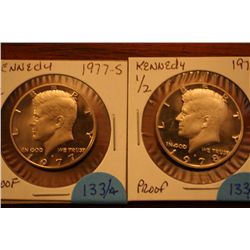 Lot Of 2 Kennedy Halves (1977-S-1978-S Proofs