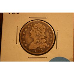 1835 Bust Quarter V.F. 