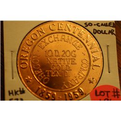 1859-1959 Oregon Beaver So-Called Dollar