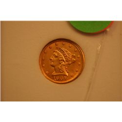1907 $2.5 Gold Liberty Coin (NNC-MS64)