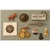 Image 1 : 9 Early Political Buttons Pins Medals Promos 1872-