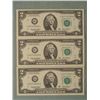 Image 1 : 3 Consec # 2003A $2 Notes G Mint Bills Chicago CU