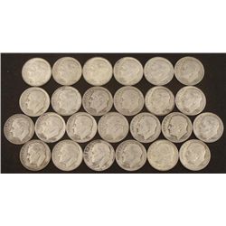 25 Different Date Roosevelt Silver Dimes -Nice Set