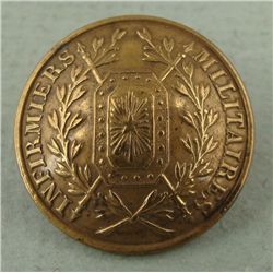 Infirmiers Militaires Antique French Army Button 1914