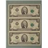 Image 1 : 3 Consec # 2003A $2 Notes F Mint Bills Atlanta UNC