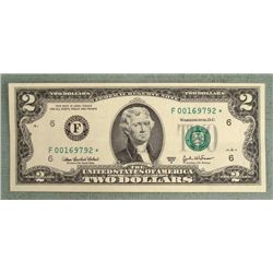 GEM 2003-A $2 Star Note F Mint Atlanta Low Serial #