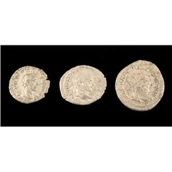 3 Silver Denarius Roman Coins: Sestertius, Gallienus