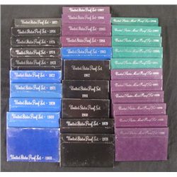 31 US Mint Proof Sets in Original Boxes 1968-1998