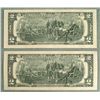 Image 2 : 2 Consec # $2 Star Notes I Mint MN 2003 Low Serial UNC