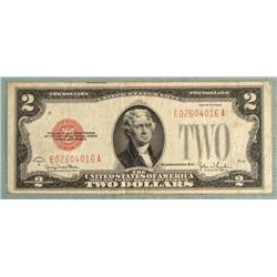 Series of 1928 G $2 Bill United States Note Red Seal