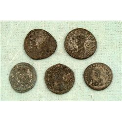 5 Silver Denarius Roman Coins Gallienus, Ancient +