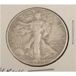 1940-S Silver Walking Liberty Half Dollar