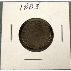 Very High Grade 1883 V Nickel -Small Die Crack