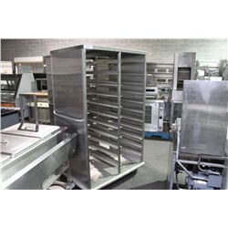 STAINLESS STEEL MOBILE BREAD CART / TRAY CART