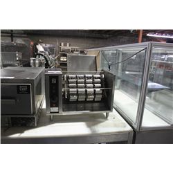 APW MODEL# M-P1 CONVEYOR HOT DOG ROASTER