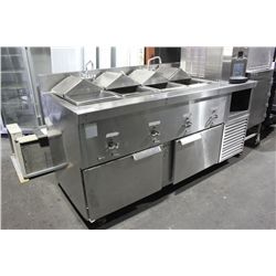 STAINLESS STEEL 2 DOOR FRIDGE/MOBILE STEAMER