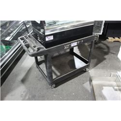 BLACK 2 TIER MOBILE RESTAURANT CART