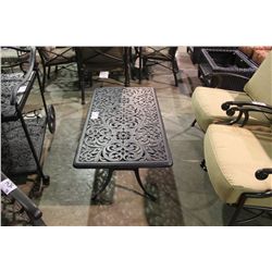 LEAF PATTERENED BLACK METAL COFFEE TABLE