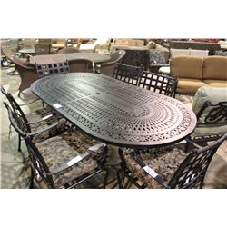 BLACK METAL DESIGNER PATIO TABLE