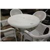 Image 1 : WHITE RATAN CIRCULAR PATIO TABLE