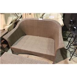 DARK COFFEE RATAN LOVE SEAT