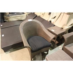 DARK COFFEE RATAN ARM CHAIR