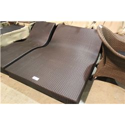 DARK RATAN CURVED DOUBLE LOUNGER