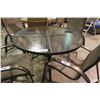 Image 1 : MODEL BROWN GLASS TOP CIRCULAR PATIO TABLE