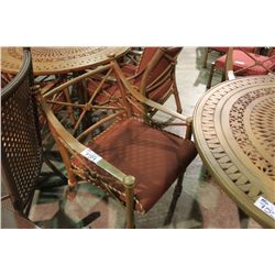 RUST COLORED KNOT STYLE DINING CHAIR WITH