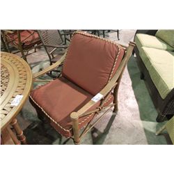 RUST COLORED KNOT STYLE LARGE SEAT DINING CHAIR