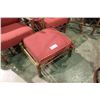 Image 1 : RUST COLORED KNOT STYLE OTTOMAN WITH CUSHION