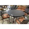 Image 1 : STAR PATTERNED BLACK METAL CIRCULAR PATIO TABLE