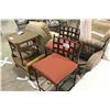 Image 1 : 2 BROWN CROSS BACK BAR STOOLS WITH CUSHION