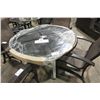 Image 1 : TROPITONE GLASS TOP METAL PATIO TABLE