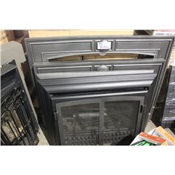 LOT OF METAL FIRE PLACE SURRONDS