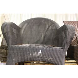 DARK RATAN CURVED BACK PATIO CHAIR