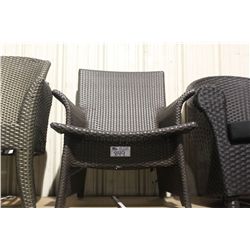 CURVED ARM DARL RATAN ARM CHAIR