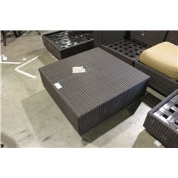 VIRO CHOCOLATE RATAN SQUARE COFFEE TABLE