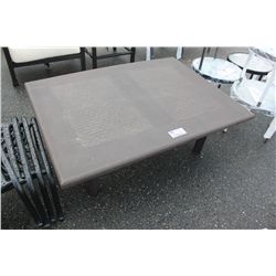 RATAN TOP METAL COFFEE TABLE