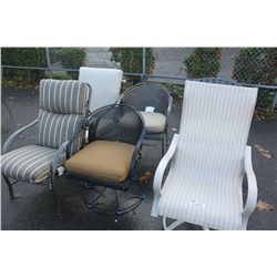 6 ASSORTED PATIO CHAIRS