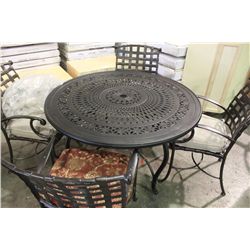 BROWN DESIGNER CIRCULAR PATIO TABLE