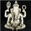 Image 1 : India Nickel Plated Ganesh Temple Piece (CLB-875)