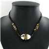 Image 1 : Tibet Shell Agate Bead Choker Necklace (JEW-3185)