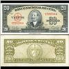 Image 1 : 1949 Cuba 20 Peso Note Crisp Circulated (CUR-06373A)