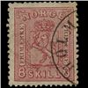 Image 1 : 1867 RARE Norway 8s Rose Type 2 Used Stamp (STM-1312)