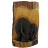 Image 1 : Handcarved Teak Elephant Derrier Tush (CLB-923)