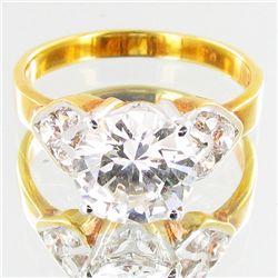 17.8twc Lab Diamond Gold Vermeil Ring (JEW-3522)