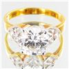 Image 1 : 17.8twc Lab Diamond Gold Vermeil Ring (JEW-3522)