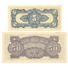 Image 2 : 1942 WW2 Japanese Occupation 5 & 50 cent  (COI-1039)