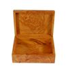 Image 2 : Inlaid Burl Box Handmade Rare Afzelia Wood (DEC-082)